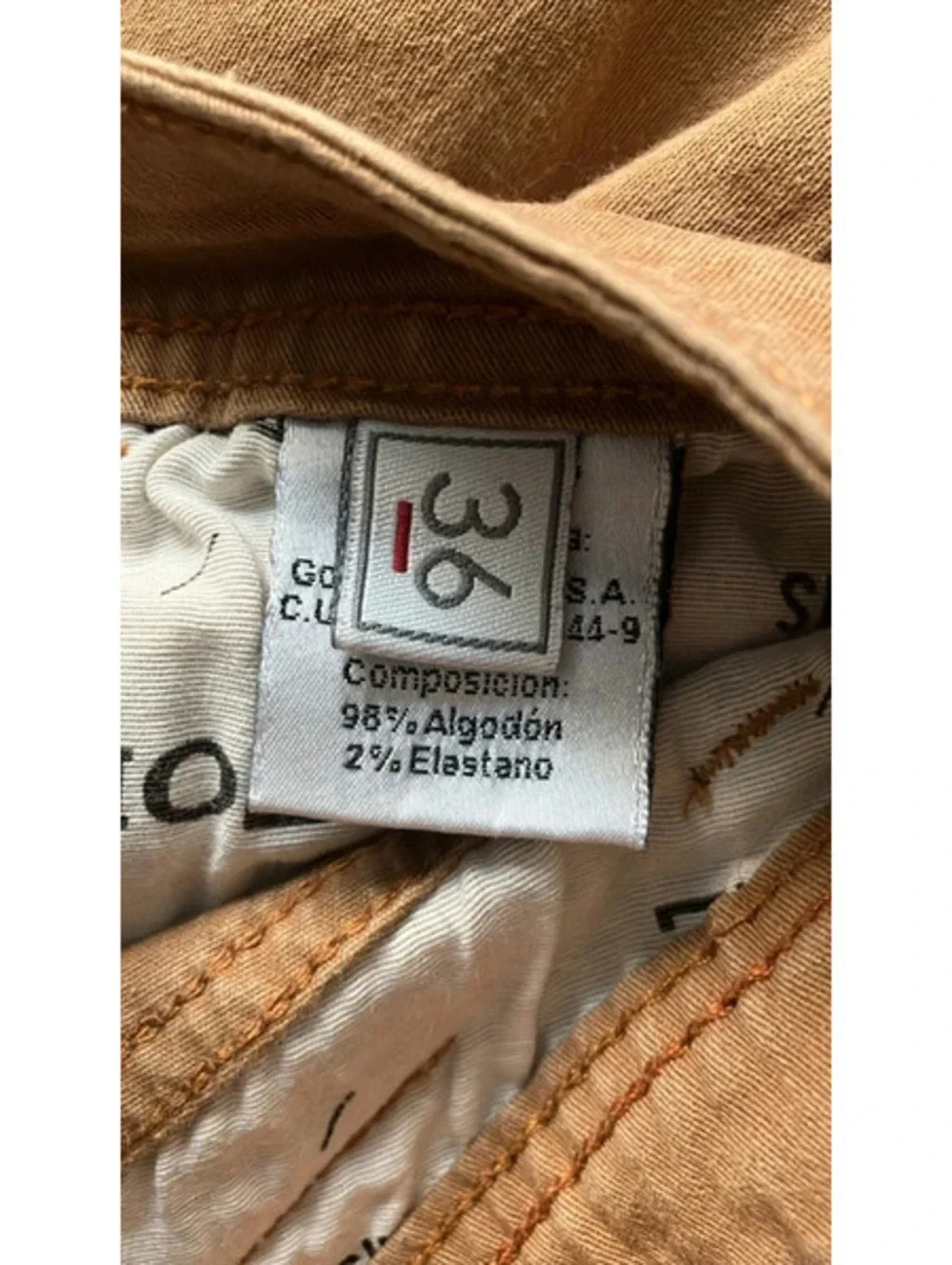 Stone Men's Skinny Fit Stretchy Beige Pants Size 36